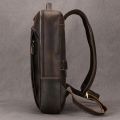 Vintage Men's Crazy Horse Leather Backpack genuine leather Retro Rucksack Large Classic Travel Backpack Big laptop computer bag. 
