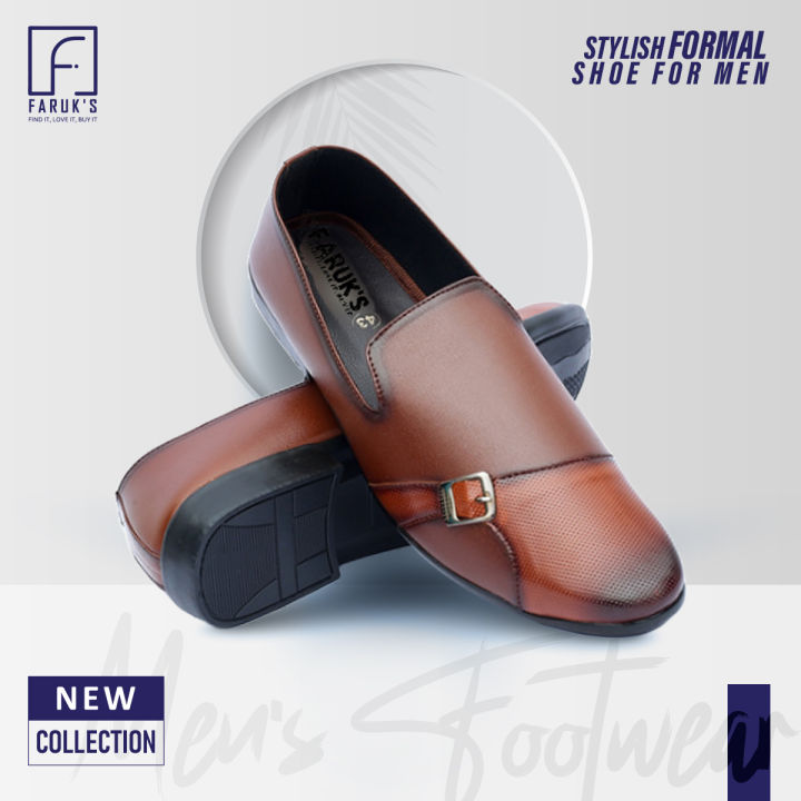 Stylish Addition - Luxury Stylish Half Shoe For Men Fashionable Premium Sandal For Men FARUK'S Flats Formal Shoe - Sustainable Choice
