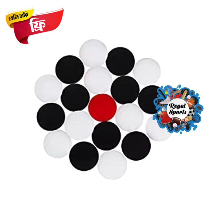 Special Carrom Guti with Stricker (5 Pcs guti Extra) - Green & White