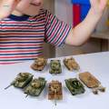 8x 1:72 Scale Tank Model Kits 4D for Educational Toy Children Boys Display. 