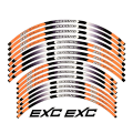For KTM 125 EXC 125/250/300/350/450/500 Racing Wheels Strips Motorcycle Wheel Tire Stickers Reflective Rim Tape Bicycle Decals. 