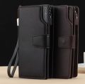 Long leather card holder wallet for men and women Long purse High Quality Wallets. 