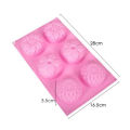 【Tech-savvy】 6 Hole DIY Art Handmade Soap Round Flower Shape Candle Cake Baking Mold.