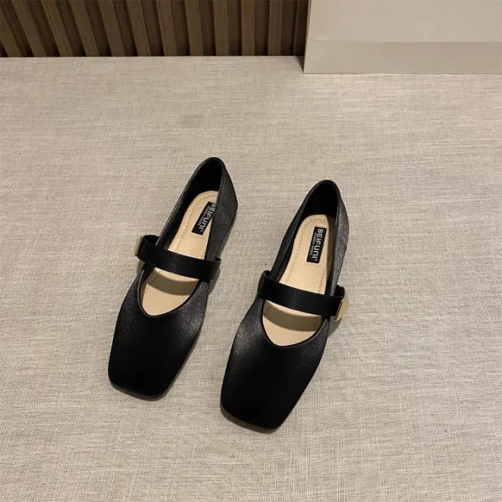 Women's%20Flats%20Shoes%202024%20Spring%20New%20Fashionable%20Square%20Toe%20Women%20Ballet%20Flats%20Shoes%20Solid%20Simple%20Shallow%20Ladies%20Single%20Shoes%20-%20Image%205