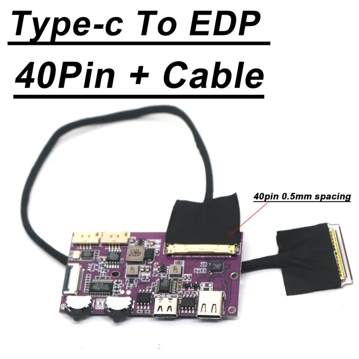 30PIN%2040PIN%20USB%20Type-c%20To%20EDP%20Driver%20Board%20LCD%20Projection%20Screen%20Conversion%202K%204k%2060HZ%20Portable%20LCD%20Display%20Screen%20EDP%20Cable%20-%20Image%207