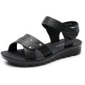 Granny women's shoes new summer flat middle-aged people anti-slip soft sole summer comfortable middle-aged and elderly mother sandals. 
