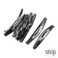 Hair Clips 6cm Pin Metal Snap for Women Hair band black. 