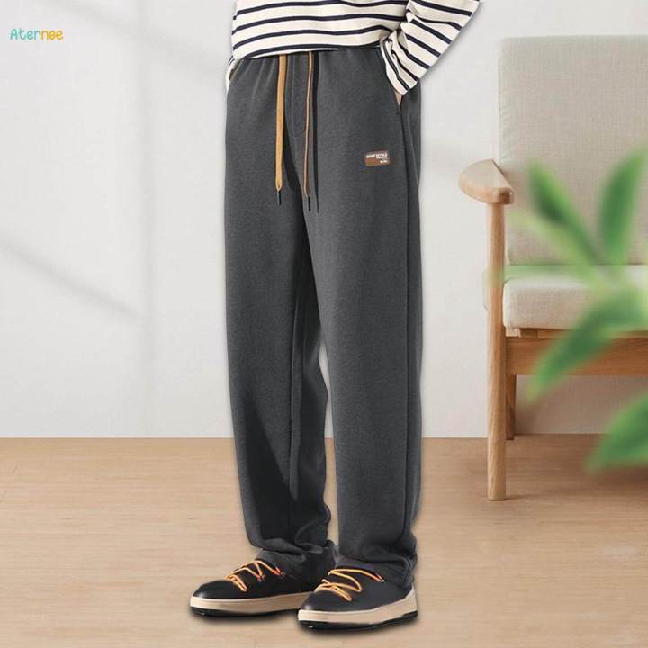 Men's%20Athletic%20Sweatpants%20Loose%20Fit%20Pants%20Joggers%20for%20Men%20with%20Pockets,%20Open%20Bottom%20Drawstring%20,%20Gray,%20S%20-%20Image%205