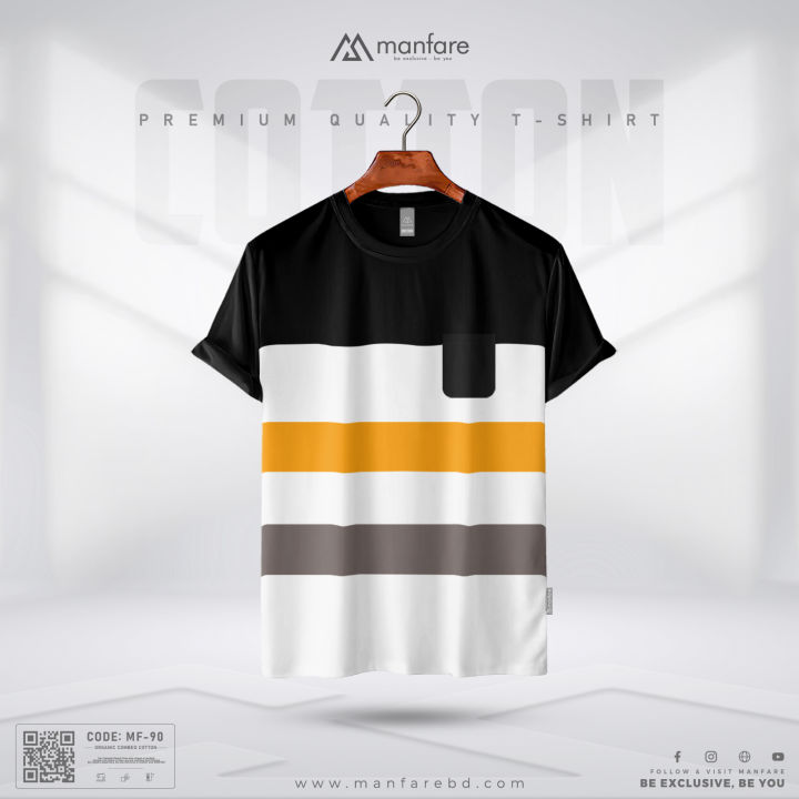 Manfare's Premium Cotton Contrast T Shirt For Man I MF-90