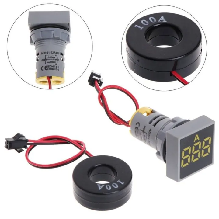 Ammeter%2022.5mm%20Square%20Panel%20LED%20Digital%20Ampere%20Meter%20Current%20Meter%20Indicator%20Light%20With%20CT,%200-100A,%20Five%20available%20color%20-%20Kings%20Trading%20-%20Image%206