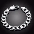 Silver Stainless Steel Bracelet for Men. 