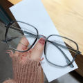 New Internet celebrity polygonal glasses for women, Korean style trendy large frame anti-blue light Xiaohongshu students with prescription myopia glasses. 