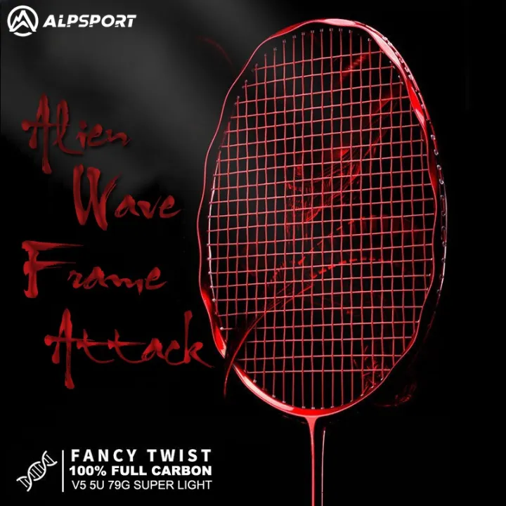 ALP%20V5%20Pro%20T50%20Carbon%20Fiber%20Badminton%20Racket%20%7C%205U%20Ultra-Light%20(77g)%20%7C%20MXH%20Shock%20Absorption%20+%20Wave%20Frame%20Design%20%7C%2030LBS%20High%20Tension,%20Offensive%20300mm%20Balance%20-%20Image%203