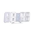 OIMG White Shell White Display 3D Led Digital Clock Electronic Table Clock Larm Clock Wall Glowing Hanging Clocks White Shell White Display.