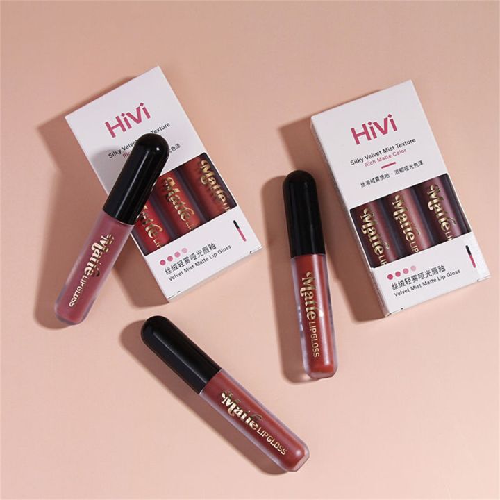 HiVi%20Soft%20Fog%20Matte%20Lip%20Glaze%203%20PCS%20Set%20Lipstick%20Long%20Lasting%20Waterproof%20Not%20Easy%20To%20Fade%20Not%20Stick%20Cup%20Easy%20to%20Color%20Whitening%20Lip%20Mud%20-%20Image%207