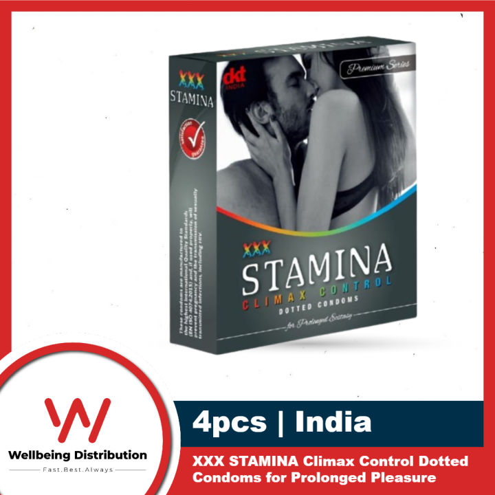 XXX Condom for Men STAMINA 4's Climax Control Dotted Condoms for Prolonged Pleasure | India