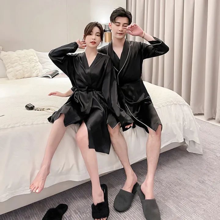 Couple%20Nightgown%20Women's%20Spring%20Autumn%20and%20Winter%20Ice%20Silk%20Bathrobe%20Middle%20Robe%20Men's%20Hotel%20Style%20Large%20Size%20Loose%20Home%20Wear%20-%20Image%209