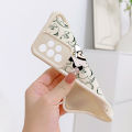 TA for Realme C15 Back Cover Soft Square Ladder White Handsome Mouse Pattern Cases Silicone Camera Protection Phone Case. 