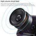 AEC BT-511 Mini LED HD Mirror Bluetooth Speaker, Support 32GB TF Card & 3.5mm AUX & Dual Alarm Clock & Real-time Temperature & Hands-free Calling(White). 