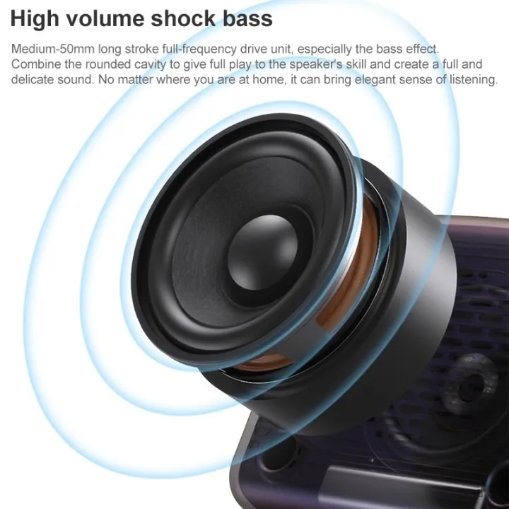 AEC%20BT-511%20Mini%20LED%20HD%20Mirror%20Bluetooth%20Speaker,%20Support%2032GB%20TF%20Card%20&%203.5mm%20AUX%20&%20Dual%20Alarm%20Clock%20&%20Real-time%20Temperature%20&%20Hands-free%20Calling(White)%20-%20Image%203