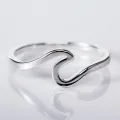 Simple Fashion Sea Wave Rings Ocean Surf Alloy Ring Rose Gold Plated Silver Color Finger Jewelry Rings for Women Surfer Gifts. 