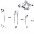 Safety Pins Mixed Set (Golden12+ Silver12) 24 Piece. 
