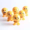 Car Interior Simulation Shaking Head Toy Swinging Sinister Smile Emoji Expression Decor Ornament. 