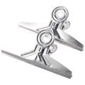 2 PCS Extra Paper Clips 20cm Bulldog Clips Jumbo Stainless Steel Bull Binder Sliver Clamps Paper Clip Office.