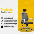 FF-EC-07SS (Black&White) Smart Office Executive Chair (V-Mesh). 
