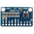 ADS1115 ADS-1115 16 Bit I2C 4 Channel ADC Module With Pro Gain Amplifier Analog To Digital Converter ADC Development Board With 10 Pin Header Leads For Cables Arduino RPI. 