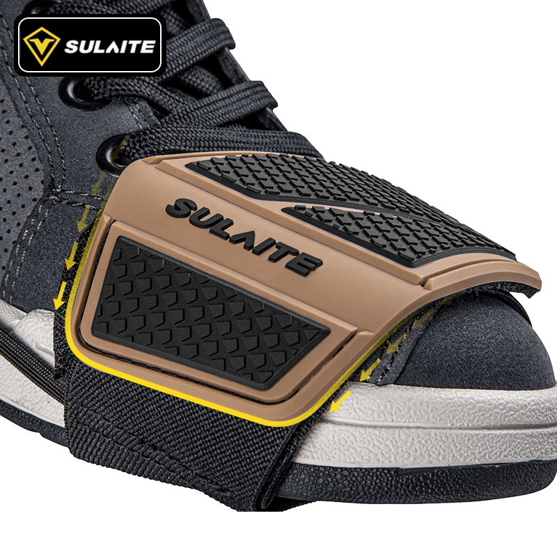 【Customizable】 SULAITE Motorcycle Shift Pad Gear Shoe Cover Durable Lightweight Boot Protector Adjustable for Riding Moto Accessaries
