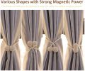 2Pcs Door and window curtains gold curtain tie back for modern home decor.