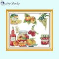 Jam Still Life Patterns Cross Stitch Kits Aida 14ct 16ct 11ct White Canvas Printed Embroidery Sewing Kit DIY Needlework Crafts.