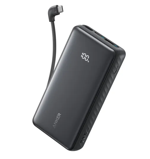 Anker Zolo 20000mAh 22.5W Power Bank with Built-in Type-C Cable