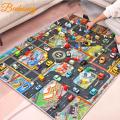 Kids Road Traffic Playmat Rug Anti-slip Carpet Car City Parking Map Pretend Play Play Mat For Boys Girls Gifts (No Cars). 