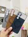 Infinix Hot 60 Pro Back Cover Leather Finished Premium Soft Fabrice Feeling Phone Case Back Cover infinix Hot 60 Pro Back Cover Soft Sudeded Magsafe phone Case infinix Hot 60 Pro.