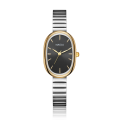 Women Quartz Watch Oval Shaped Fashion Mini Case Small Roman Numeral Dial Female Full Metal Band Watches Niche Wristwatch. 