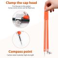 Carpenter Precision Pencil Compasses Large Diameter Adjustable Dividers Marking And Scribing Compass For Woodworking.