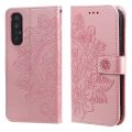 (New)For OPPO Reno3 Pro 5G / Find X2 Neo 7-petal Flowers Embossing Pattern Horizontal Flip PU Leather Case with Holder & Card Slots & Wallet & Photo Frame. 