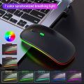 Rechargeable Wireless Rgb Waterproof Optical Mouse For Pc And Laptop Gamer Dual Model 2.4Ghz Mouse - Versatile And Waterproof Wireless Gaming Mouse.