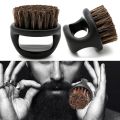 Hair Brush Bristle Ring Beard Brush Men Shaving Brush Portable Barber Beard Brushes Mustache Tools Facial Beard Cleaning. 