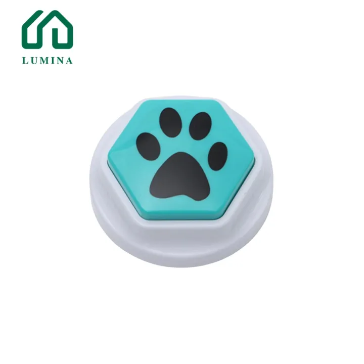 Lumina Voice Recording Button for Pets Interactive Dog Training Button for Fun Learning Record Repeat Commands Pet Speaking Button for Communication Small Size Pet Entertainment Device