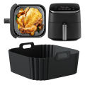 2PCS Silicone Air Fryer Liners for Air Fryer Pro XL AF141 AF140 AF181 Square Air Fryer Liners Reusable Basket B.