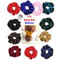 5 pcs Velvet Scrunchies Women Elastic Rubber Band Hair Rope Ponytail Holder.