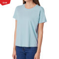 Women's Round Neck Short Sleeve Casual Cotton T-Shirt for Ladies From LEVIN. 