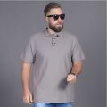 Fat Guy Ice Silk Short SleeveTT-shirt Men's plus-Sized plus Size LapelPoloShirt Blue Loose-Fitting Fat Dad Top. 