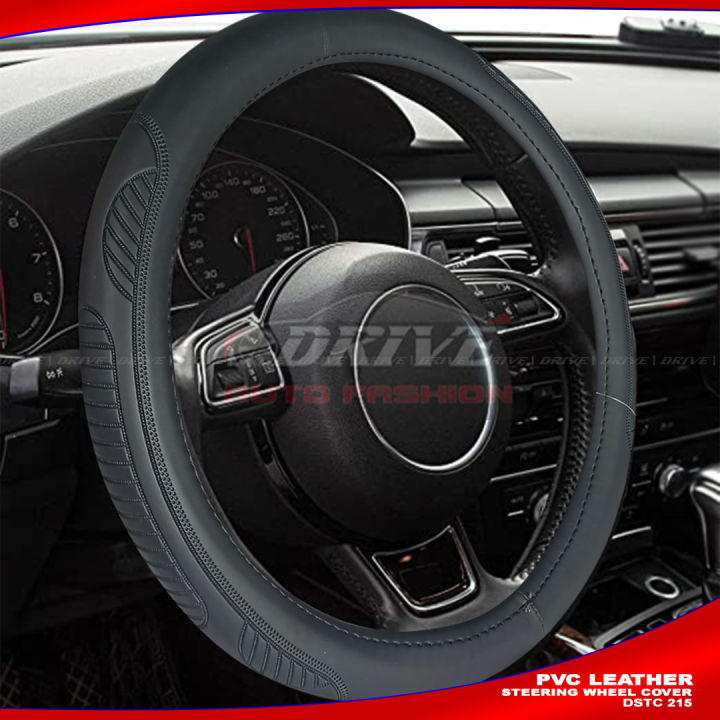 PVC%20Leather%20Steering%20Wheel%20Cover%20-%20Black%20AND%20BEIGE%20DSTC%20215%20-%20Image%202