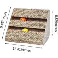 Fun Pet Cat Scratching Post Cardboard, Grinding Claw Toys With Bell. 