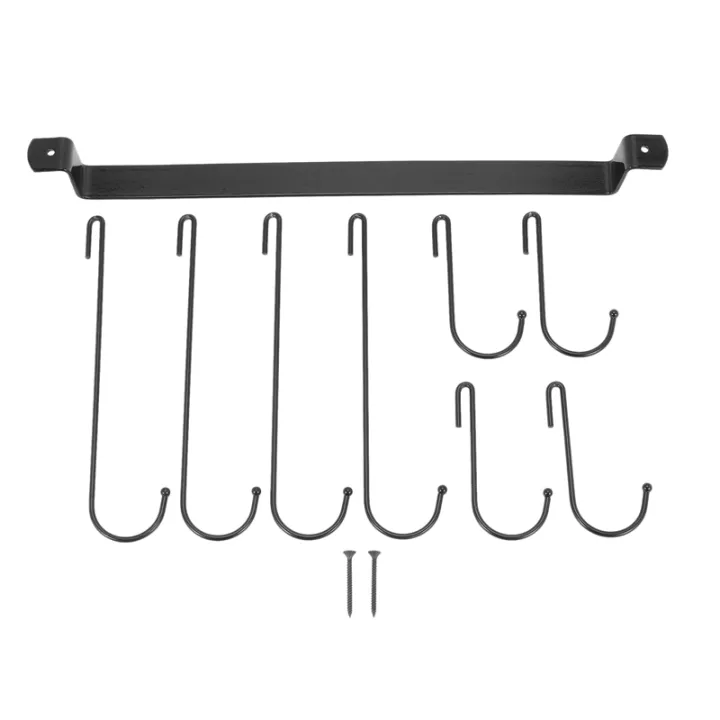 BRADOO-Coffee%20Mug%20Rack,Wall%20Mounted%20Coffee%20Cup%20Holder%20with%20Flexible%20Hooks,for%20Mugs,Teacups,Kitchen%20Utensils(16%20Inch/Black)%20-%20Image%203