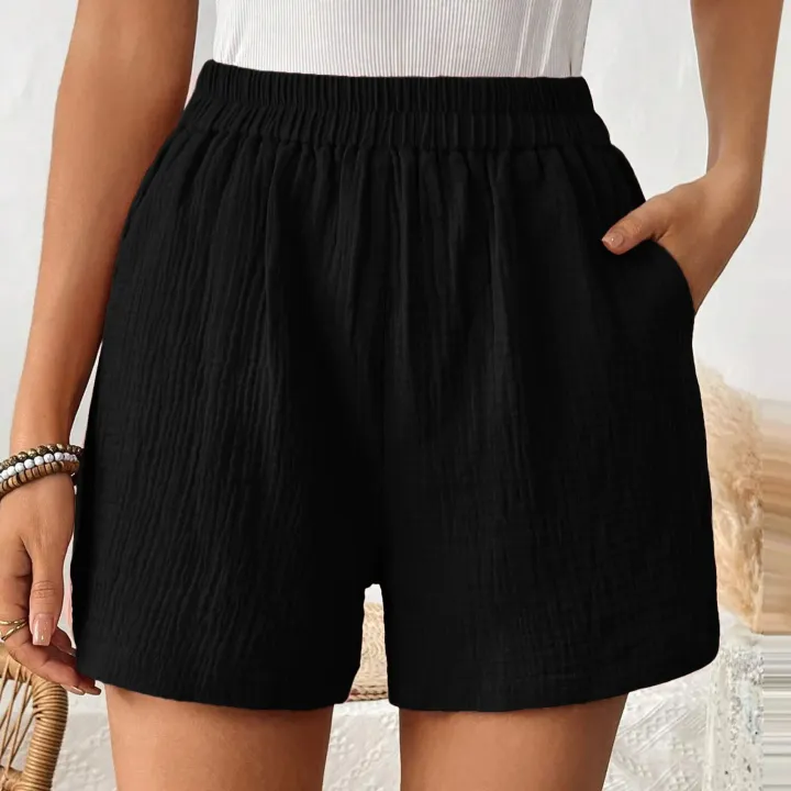 Women's%20Double%20Layered%20Cotton%20Pleats%20Shorts%20Straight%20Leg%20Casual%20Pants%20High%20Waist%20Sports%20Loose%20Shorts%20Fashion%20Streetwear%20-%20Image%207